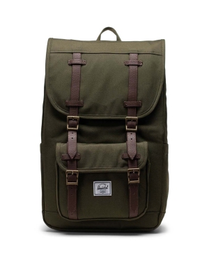 Herschel plecak Little America Mid Backpack kolor zielony duży gładki