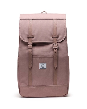 Herschel plecak Retreat Backpack kolor różowy duży gładki