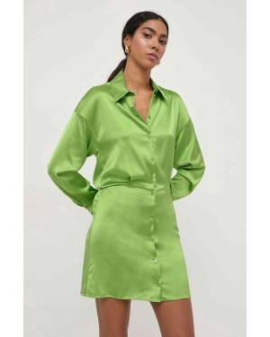Patrizia Pepe sukienka kolor zielony mini rozkloszowana 8A1260 A644