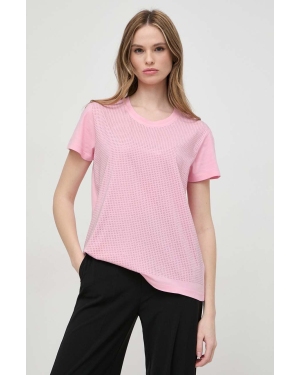 Patrizia Pepe t-shirt bawełniany damski kolor różowy 8M1593 J183