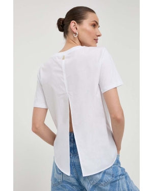 Patrizia Pepe t-shirt bawełniany damski kolor biały 2M4378 J111