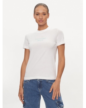 Calvin Klein Jeans T-Shirt Institutional J20J223222 Biały Regular Fit