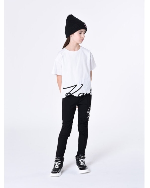 Karl Lagerfeld Kids Spodnie dresowe Z14216 S Czarny Regular Fit