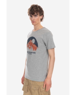 Fjallraven t-shirt bawełniany Nature kolor szary z nadrukiem F87053.051-51