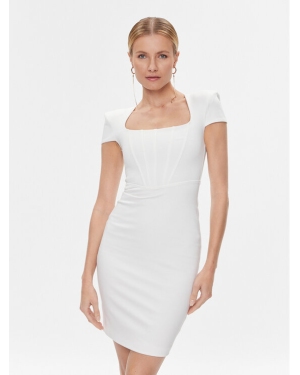 Marciano Guess Sukienka koktajlowa 4RGK67 6375Z Biały Slim Fit