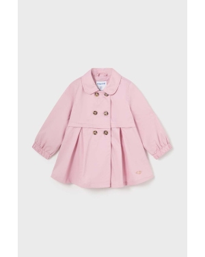Mayoral płaszcz niemowlęcy kolor różowy