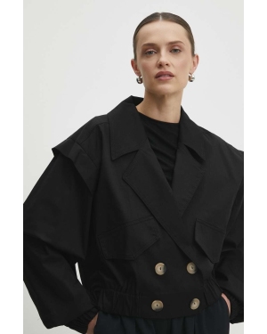 Answear Lab kurtka damska kolor czarny przejściowa oversize