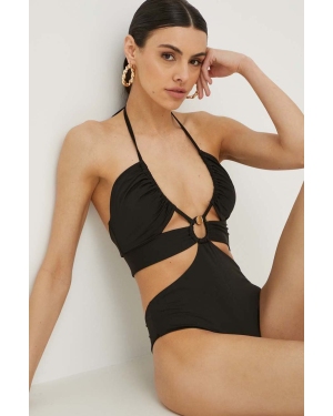 Max Mara Beachwear jednoczęściowy strój kąpielowy kolor czarny miękka miseczka