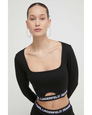 Karl Lagerfeld Jeans longsleeve damski kolor czarny