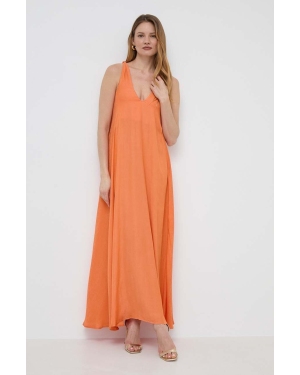 Twinset sukienka kolor pomarańczowy maxi oversize