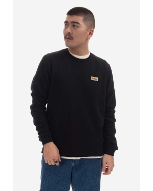 Fjallraven bluza bawełniana Vardag Sweater męska kolor czarny z aplikacją F87070.550-550