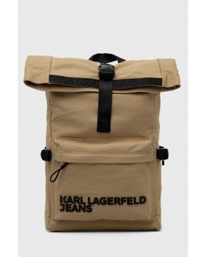 Karl Lagerfeld Jeans plecak kolor beżowy duży