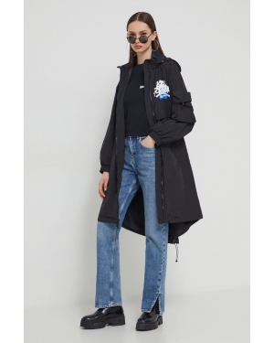 Karl Lagerfeld Jeans kurtka damska kolor czarny przejściowa