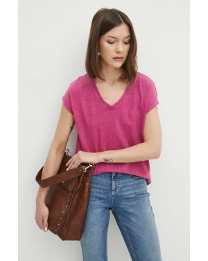 Medicine t-shirt bawełniany damski kolor różowy