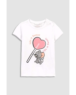 Coccodrillo t-shirt dziecięcy x Tom And Jerry kolor biały