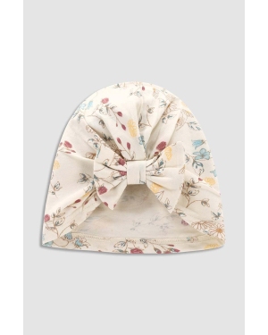 Coccodrillo czapka dziecięca kolor biały z cienkiej dzianiny