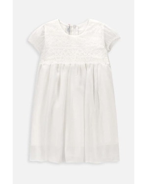 Coccodrillo sukienka niemowlęca kolor biały mini prosta