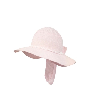 Jamiks kapelusz bawełniany dziecięcy TRUDE kolor różowy bawełniany