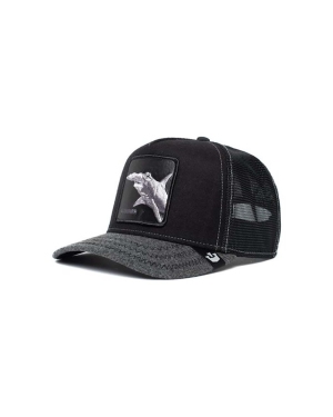 Goorin Bros czapka z daszkiem z domieszką wełny kolor czarny z aplikacją