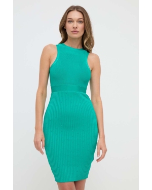 Marciano Guess sukienka ELANDRA kolor zielony mini dopasowana 4GGK08 5814Z