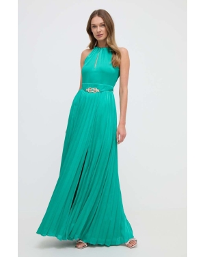 Marciano Guess sukienka MINA kolor zielony maxi rozkloszowana 4GGK14 7089A