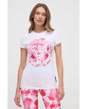 PLEIN SPORT t-shirt bawełniany damski kolor różowy