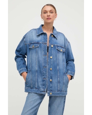 Elisabetta Franchi kurtka jeansowa damska kolor niebieski przejściowa BJ26N41E2