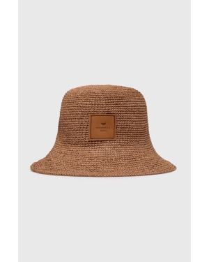 Weekend Max Mara kapelusz kolor brązowy