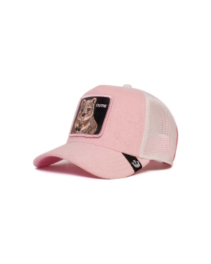 Goorin Bros czapka z daszkiem kolor różowy z aplikacją