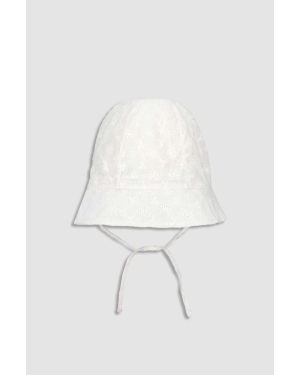 Coccodrillo kapelusz bawełniany dziecięcy kolor biały bawełniany