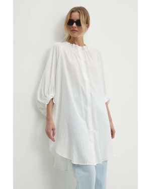Answear Lab koszula bawełniana damska kolor biały relaxed ze stójką