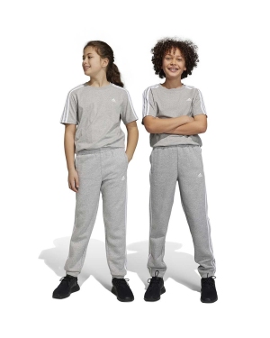adidas spodnie dresowe dziecięce kolor szary melanżowe