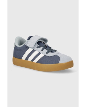 adidas sneakersy zamszowe dziecięce VL COURT 3.0 EL C kolor niebieski