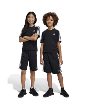 adidas szorty bawełniane dziecięce U 3S KN SHO kolor czarny regulowana talia