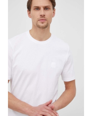 BOSS t-shirt bawełniany BOSS ORANGE 50472584 kolor biały z aplikacją