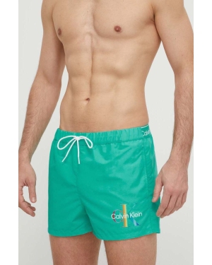 Calvin Klein szorty kąpielowe kolor zielony KM0KM01007