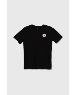 Converse t-shirt bawełniany dziecięcy kolor czarny z nadrukiem