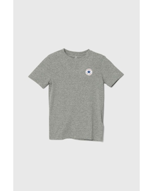 Converse t-shirt bawełniany dziecięcy kolor szary z nadrukiem