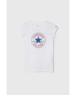 Converse t-shirt bawełniany dziecięcy kolor biały
