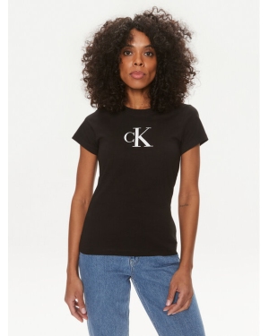 Calvin Klein Jeans T-Shirt Satin J20J222343 Czarny Slim Fit