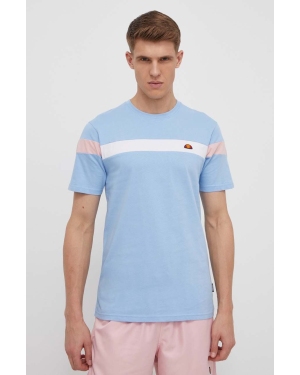 Ellesse t-shirt bawełniany męski kolor niebieski wzorzysty