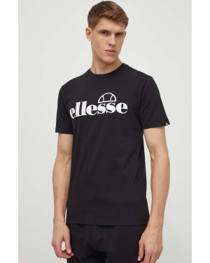 Ellesse t-shirt bawełniany Fuenti Tee męski kolor czarny z nadrukiem SHP16469