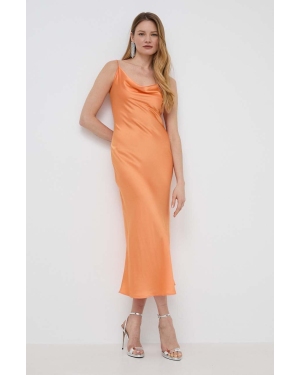 Guess sukienka AKILINA kolor pomarańczowy maxi prosta W3GK85 WD8G2