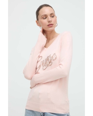 Guess sweter MYLA damski kolor różowy lekki W4GR25 Z2NQ2