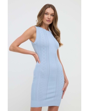Guess sukienka ADALINE kolor niebieski mini dopasowana W4GK11 Z2U00