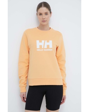 Helly Hansen bluza bawełniana damska kolor żółty z nadrukiem 34462