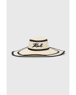 Karl Lagerfeld kapelusz kolor beżowy
