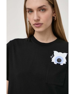 Karl Lagerfeld t-shirt bawełniany x Darcel Disappoints damski kolor czarny