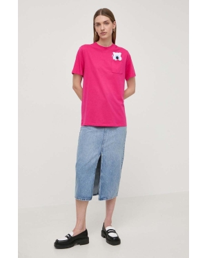 Karl Lagerfeld t-shirt bawełniany x Darcel Disappoints damski kolor różowy