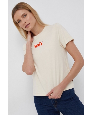 Levi's T-shirt bawełniany kolor kremowy A2226.0001-Neutrals
